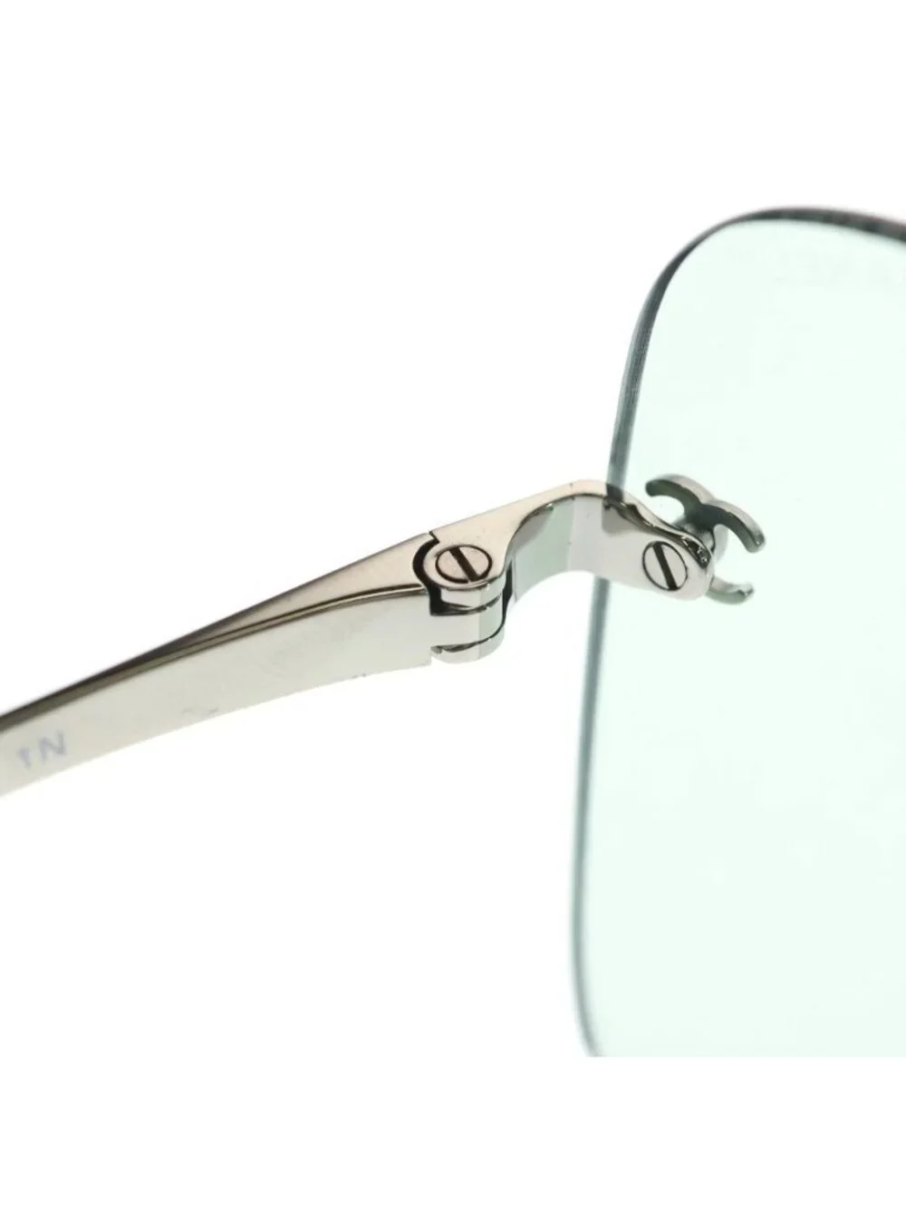Chanel Sunglasses Square Shape Silver 54 Eyewear